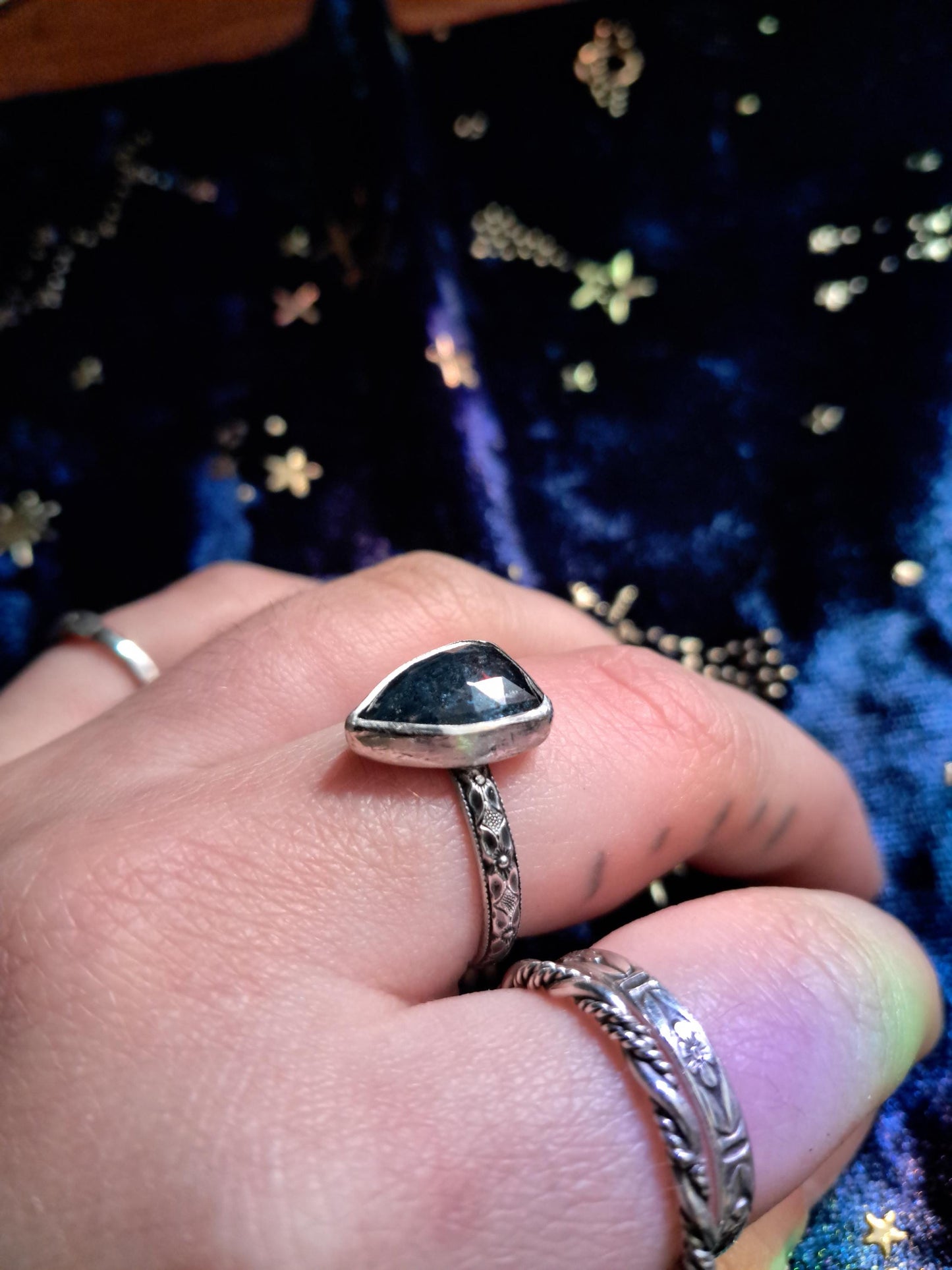 Sterling Silver Moss Kyanite Ring – Custom Made to Order