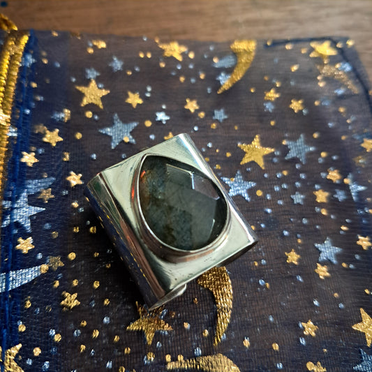 Sterling Silver and Blue Labradorite Hair Cuff SINGLE