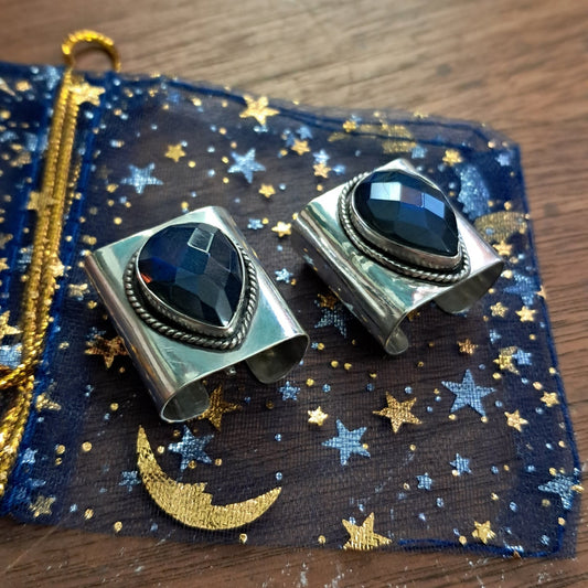 Sterling Silver and Blue Labradorite Hair Cuff Set