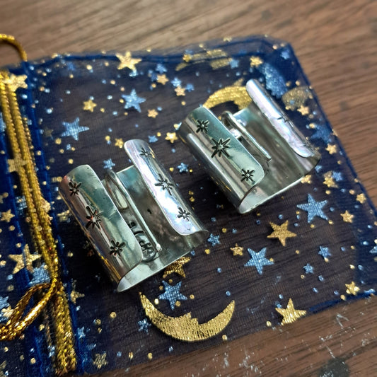 Sterling Silver and Blue Labradorite Hair Cuff Set