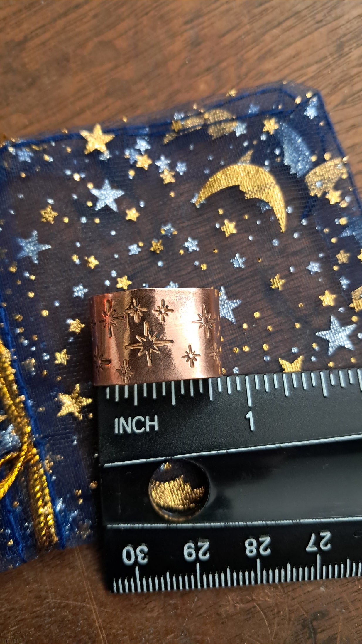 Copper Star Stamped Hair Cuff