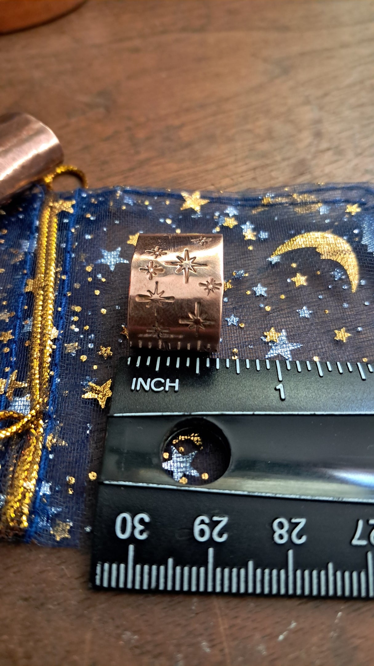 Copper Star Stamped Hair Cuff