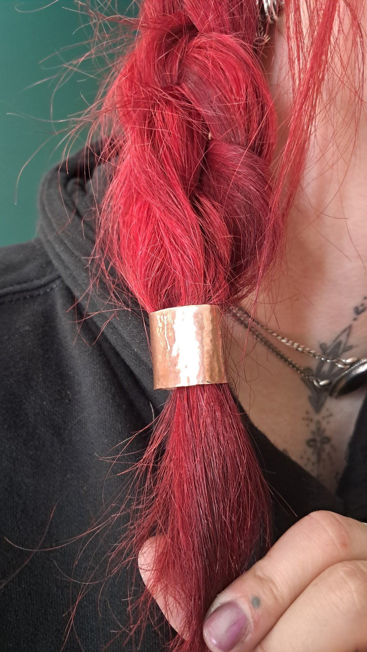 Hammered Copper Hair Cuff