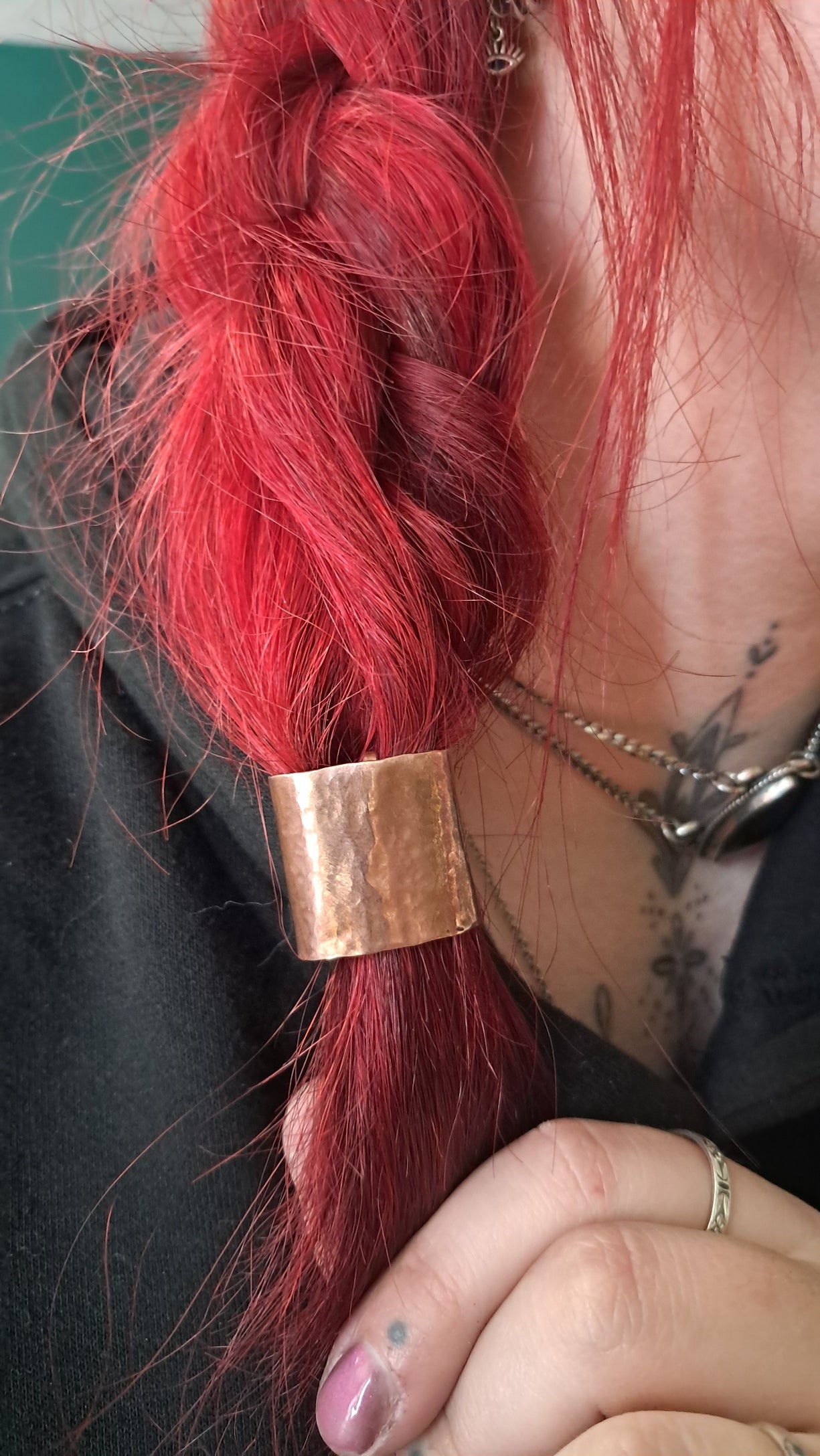 Hammered Copper Hair Cuff