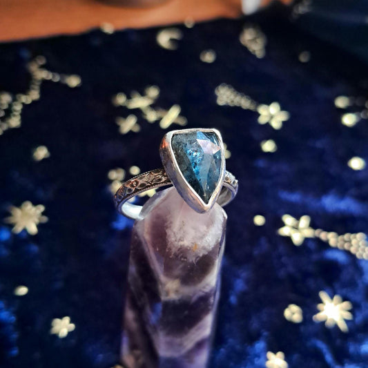 Sterling Silver Moss Kyanite Ring – Custom Made to Order