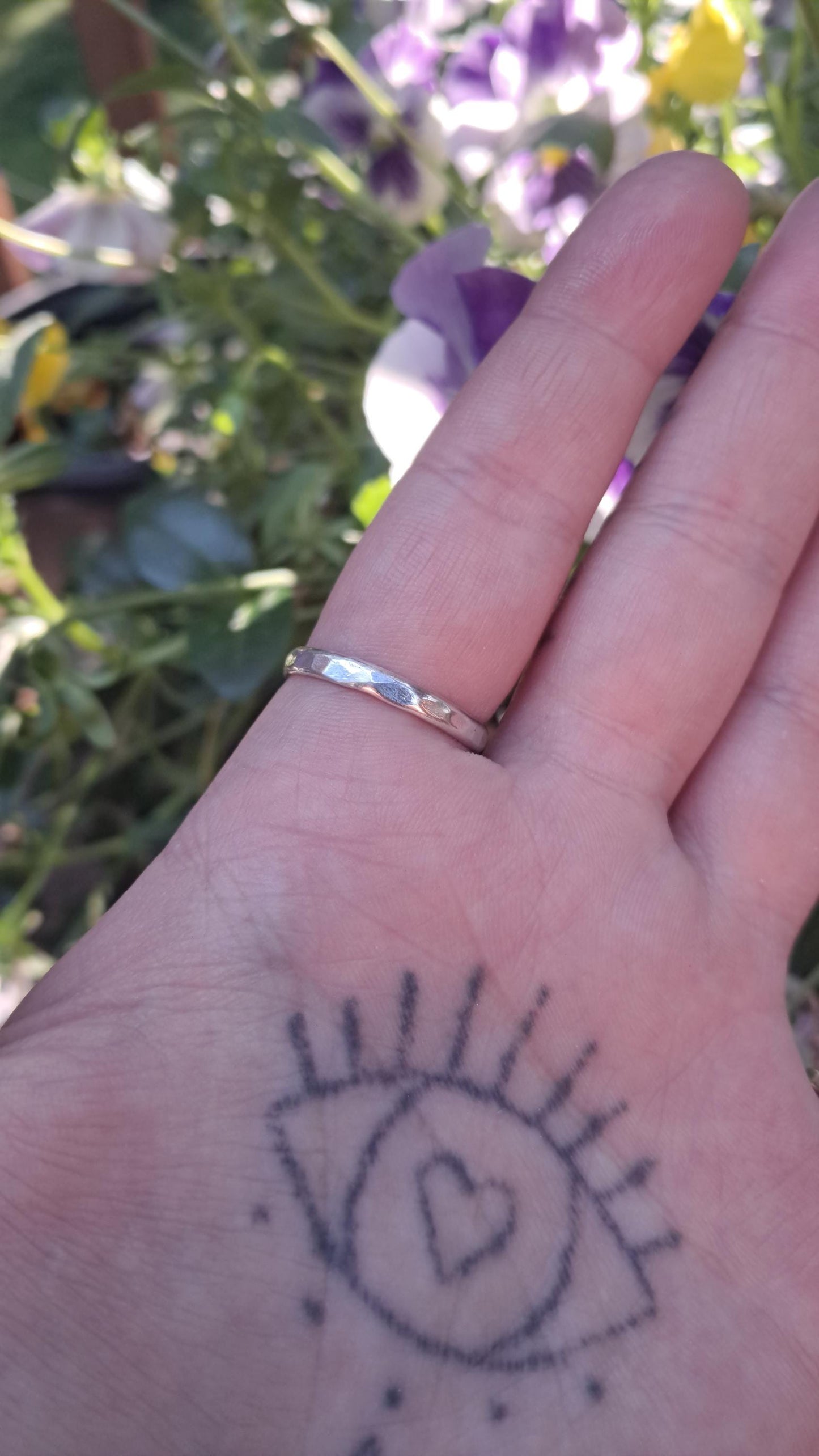 The Heartsmith | Sterling Silver Hammered Heart Ring, Handmade Minimalist Jewelry