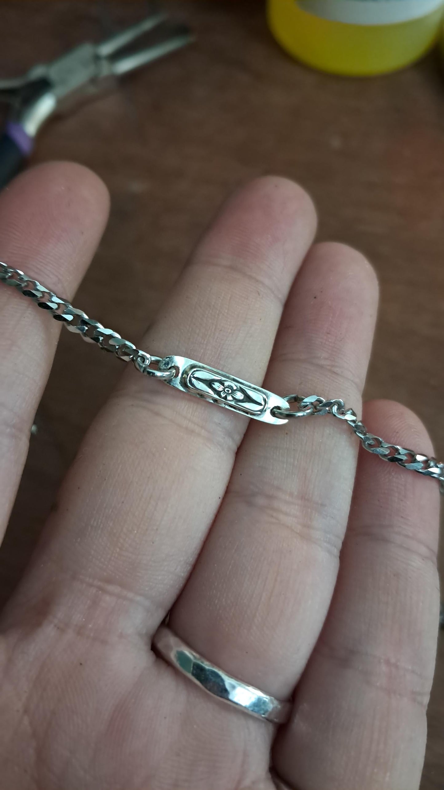 Forget-Me-Not Charm Bracelet | Sterling Silver and Stainless Steel