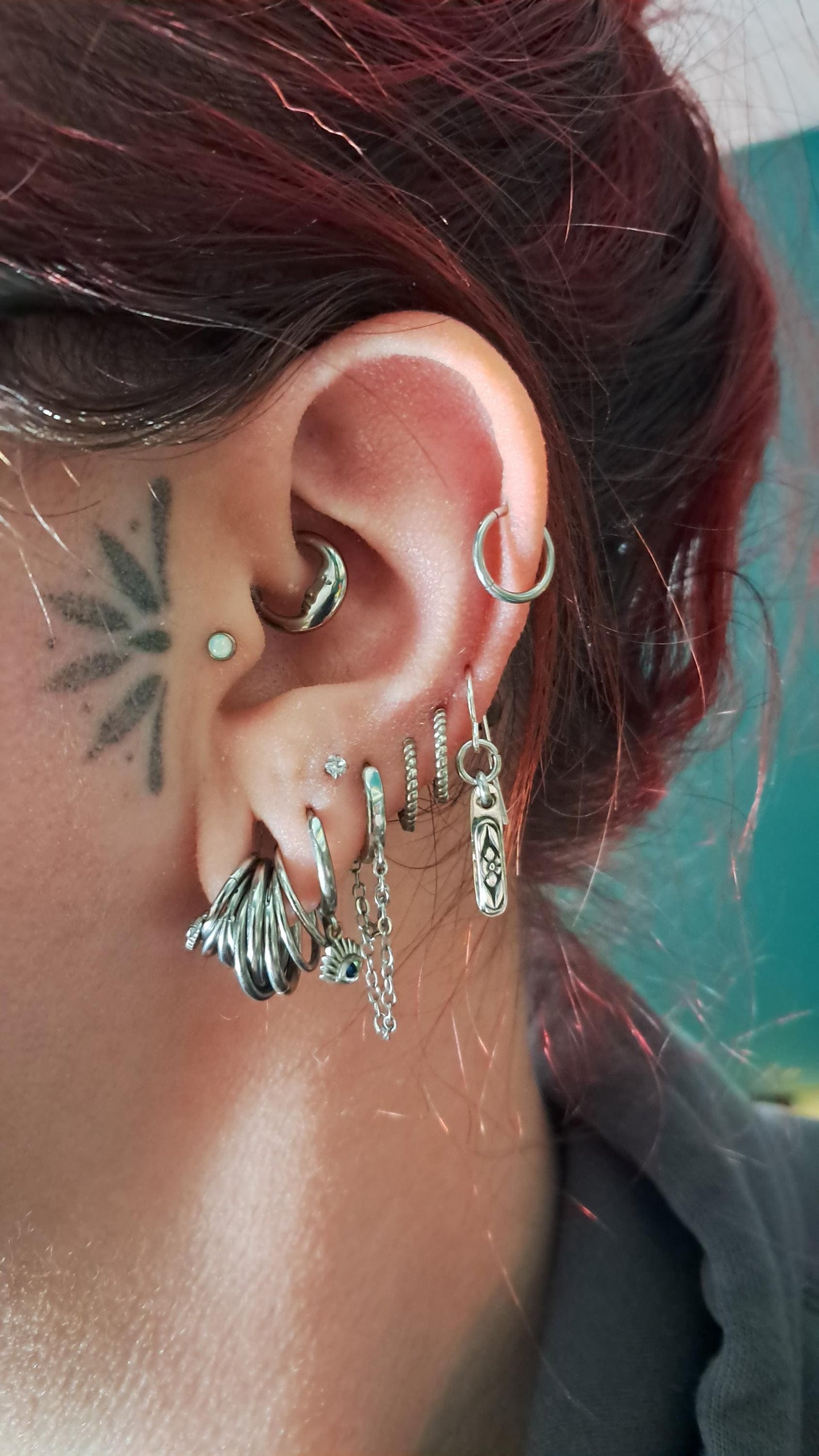 Sterling Silver Forget Me Not Dangle Hook Earrings | Handmade Floral Earrings | Sold as a pair