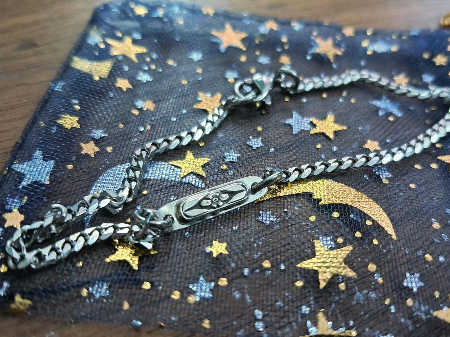 Forget-Me-Not Charm Bracelet | Sterling Silver and Stainless Steel