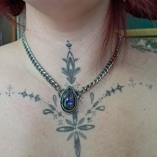 Purple Labradorite Choker