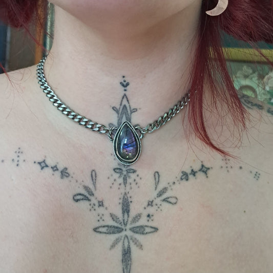 Purple Labradorite Choker