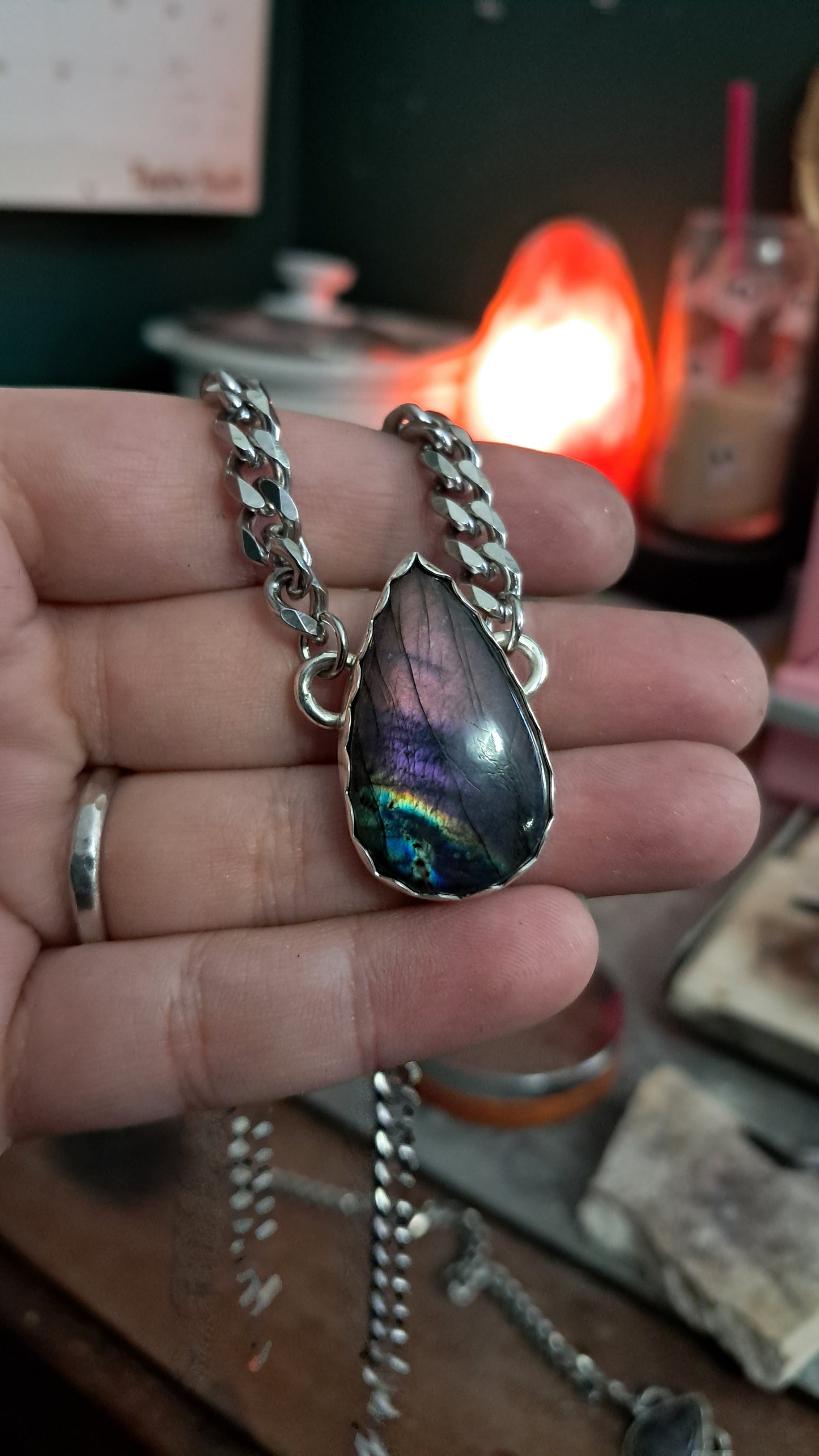 Purple Labradorite Choker