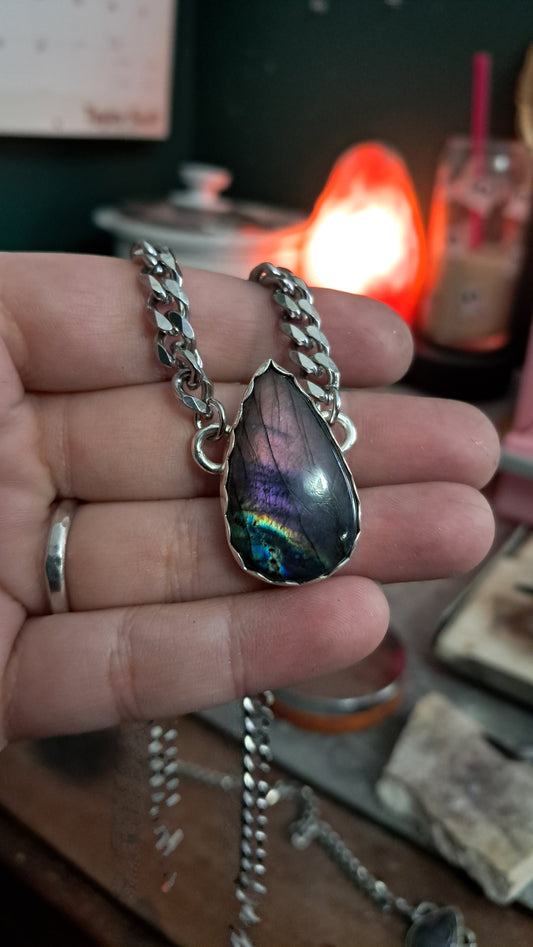 Purple Labradorite Choker