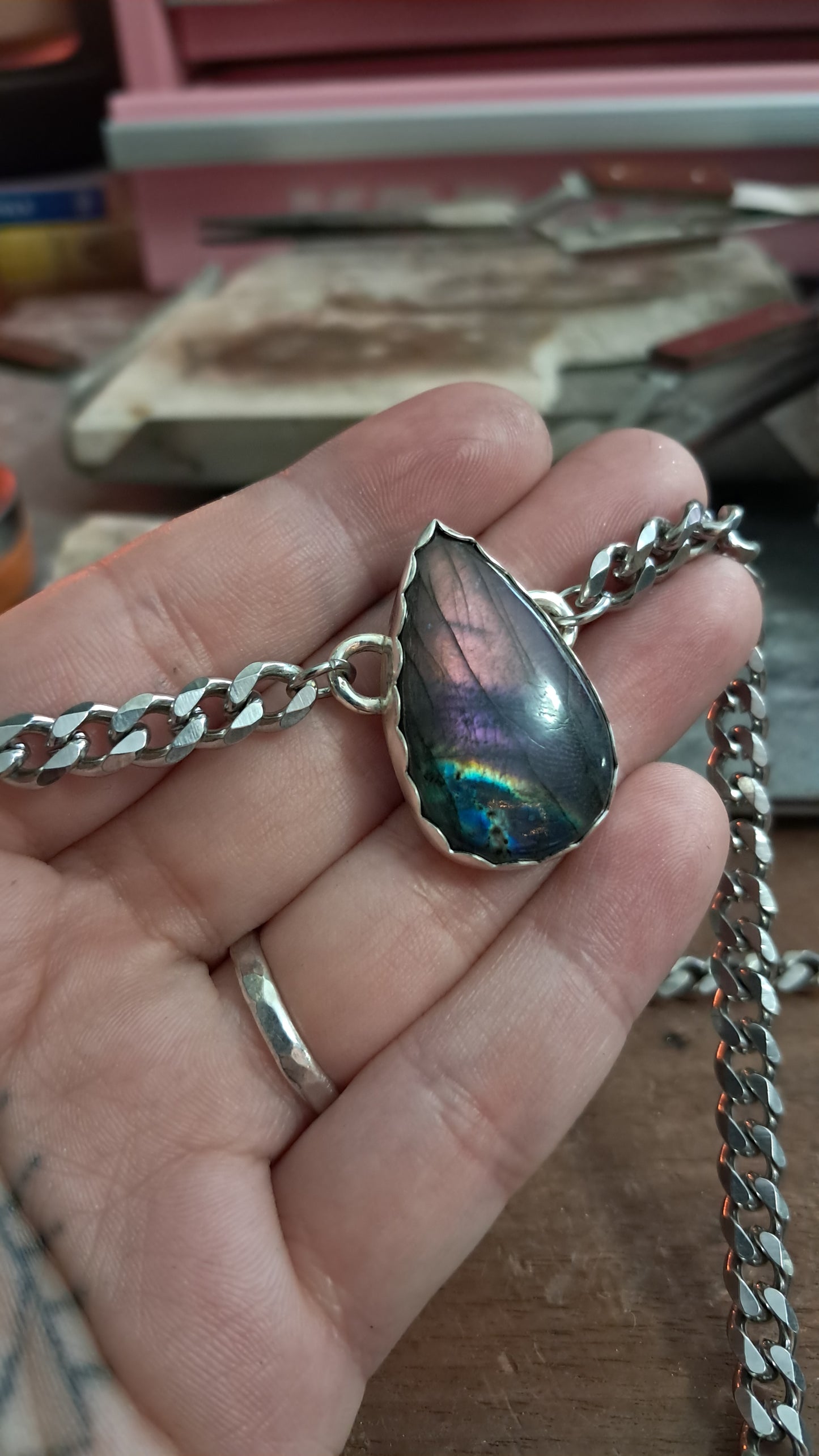 Purple Labradorite Choker